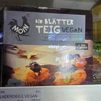 Vegan puff pastry at Odin cooperative supermarket Ceintuurbaan  in Amsterdam