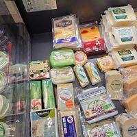 Vegan cheezes at Odin cooperative supermarket Ceintuurbaan  in Amsterdam