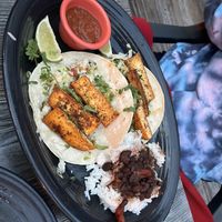 Spicy tofu tacos  at Hula's Island Grill in Monterey
