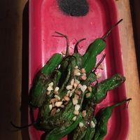 Shishito peppers appetizer! (Vegan) at Hula's Island Grill in Monterey