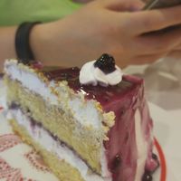 Blueberry rasberry vanilla cake - sooo good! at HotCakes in Central Singapore