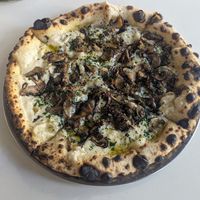 Magic mushroom pizza at ELECTRICA pizza in Buenos Aires