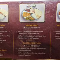 Lunch thali plate option at Sitar in Rome