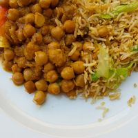 Chana and rice with vegetables at Sitar in Rome