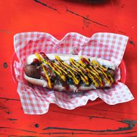 Krautwerk Hotdog at Beelzebab in Brighton