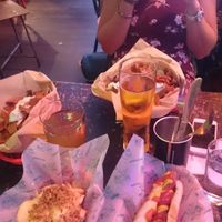 Hot dog, loaded fries and kebabs at Beelzebab in Brighton