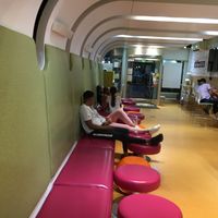 Here is the seating inside at 16 Handles - Upper East Side in New York City