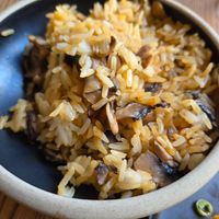Mushroom rice at EAST in Perth And Kinross