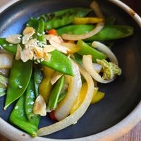 Snow peas at EAST in Perth And Kinross