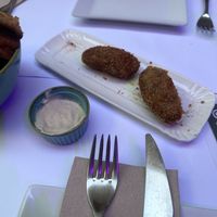 Mushroom croquettes   at Restaurante Oslo in Valencia