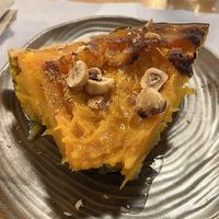 Roasted pumpkin dessert.  at Restaurante Oslo in Valencia