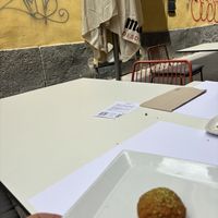 Vegan artisjok kroketje   at Restaurante Oslo in Valencia