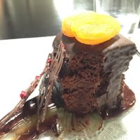 Vegan Sacher Cake at Restaurante Oslo in Valencia