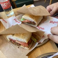 Köfte ekmek  at Vega Vegan Büfe in Istanbul