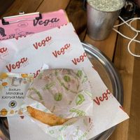 ıslak hamburger and ayran as a starter  at Vega Vegan Büfe in Istanbul