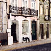 Outside at Be Happy Bar in Lisbon