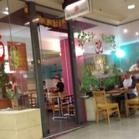 Photo from sitting at one of the tables in the arcade.  at Om Vegetarian - Capitol Arcade in Melbourne