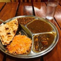 Vegan Thali $7.50 at Om Vegetarian - Capitol Arcade in Melbourne