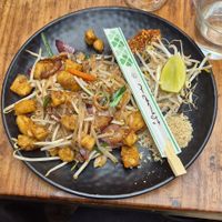 Vegan pad thai at Mackie Mayor in Manchester