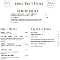 Vegan evening menu at FortySix in Malton