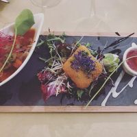 Apetizer, vegan croquette at De Preuverie in Hasselt