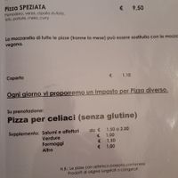 Menu Pizze Vegane at Pizzeria Bar Botti in Rovereto