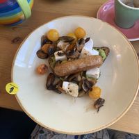 Vegan & gluten-free cobbles breakfast  at Cobbles and Clay - The Art Cafe in Haworth