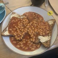 Beans on toast (gf & vegan)  at Cobbles and Clay - The Art Cafe in Haworth