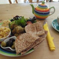 Cobbles and Clay, Haworth - falafel plate at Cobbles and Clay - The Art Cafe in Haworth