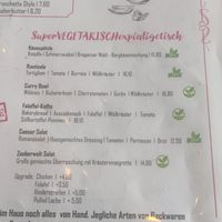 Auszug Speisekarte Mai 2026 at Die Kleine Zauberwelt in Braunlage