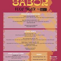 Menu   at SABOR Food Truck (Part of Sonoma Family Meal) in Petaluma