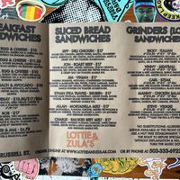 Menu  at Lottie & Zula's in Portland