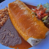 Vegan bean burrito at Jose's Cantina in St Ignace