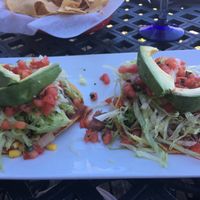 tostados ordered vegan at Jose's Cantina in St Ignace