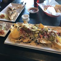 Vegetarian nachos and portabella quesadilla at Jose's Cantina in St Ignace