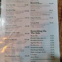Menu at Catalyst Cafe - Florence Villas  in Bray