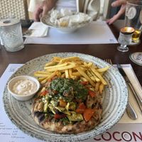 Vegan pitta wrap  at Coconut Restaurant in Rhodes