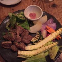Fried konjac steak with grilled seasonal vegetables  at Harukucchii in Fujisawa