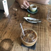 Rice milk latte and espresso  at Harukucchii in Fujisawa