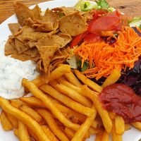 Vegan Kebab Plate at Veggie Bros - Juliuspromenade in Wurzburg