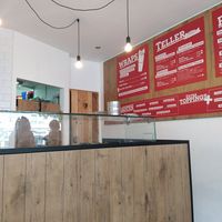 Bancony and menu at Veggie Bros - Juliuspromenade in Wurzburg