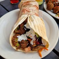 Falafelwrap mit gebratener Aubergine at Veggie Bros - Juliuspromenade in Wurzburg