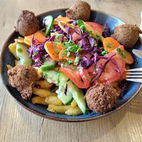 Loaded fries with falafel at Veggie Bros - Juliuspromenade in Wurzburg
