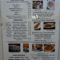 menu at Pequeno Saigon in Tijuana
