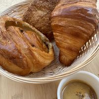 Delicious viennoiseries (pain au raisin, chausson aux pommes, croissant)  at Perle en Sucre in Montpellier