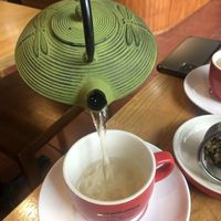 Green Tea at Lotus Seed Vegan in Vancouver