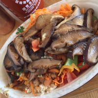 Teriyaki Mushroom Burrito Bowl   at Lotus Seed Vegan in Vancouver