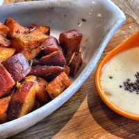 Roasted Yams at Lotus Seed Vegan in Vancouver