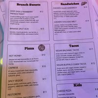 Menu   at Cara's Cat Cafe in Destin