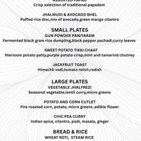 Vegan Menu  at ROOH Palo Alto in Palo Alto